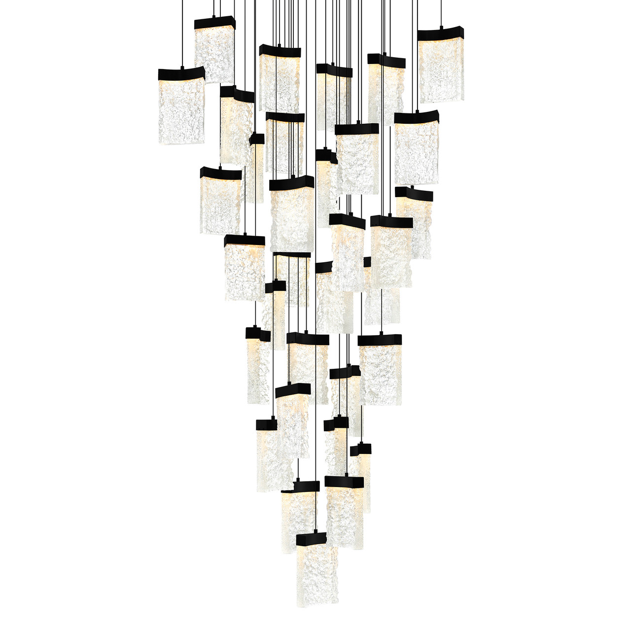 CWI LIGHTING 1587P36-33-101 Lava Integrated LED Black Chandelier