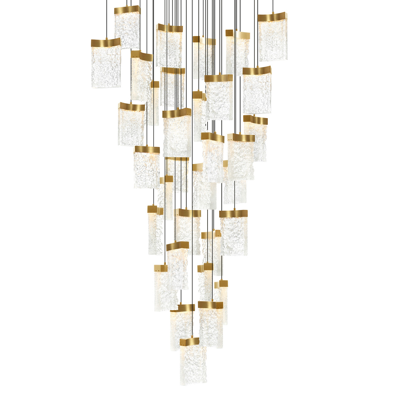 CWI LIGHTING 1587P36-33-624 Lava Integrated LED Brass Chandelier