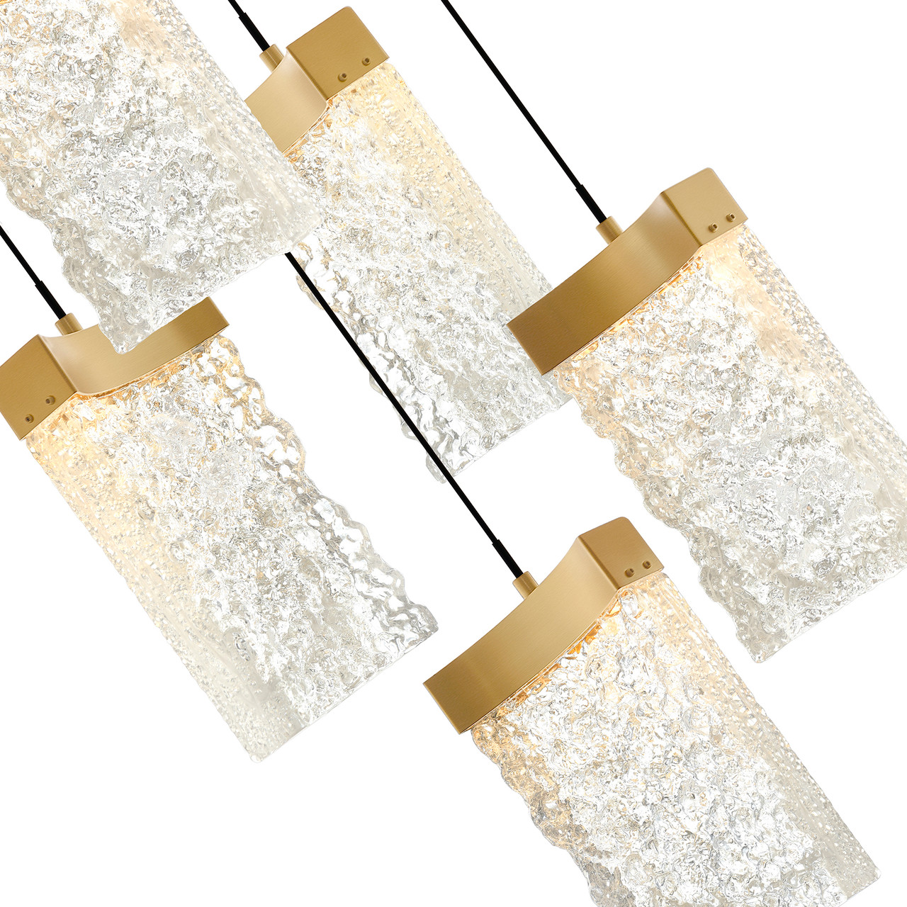 CWI LIGHTING 1587P36-33-624 Lava Integrated LED Brass Chandelier