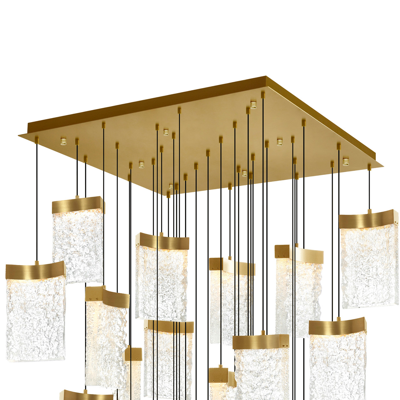 CWI LIGHTING 1587P36-33-624 Lava Integrated LED Brass Chandelier