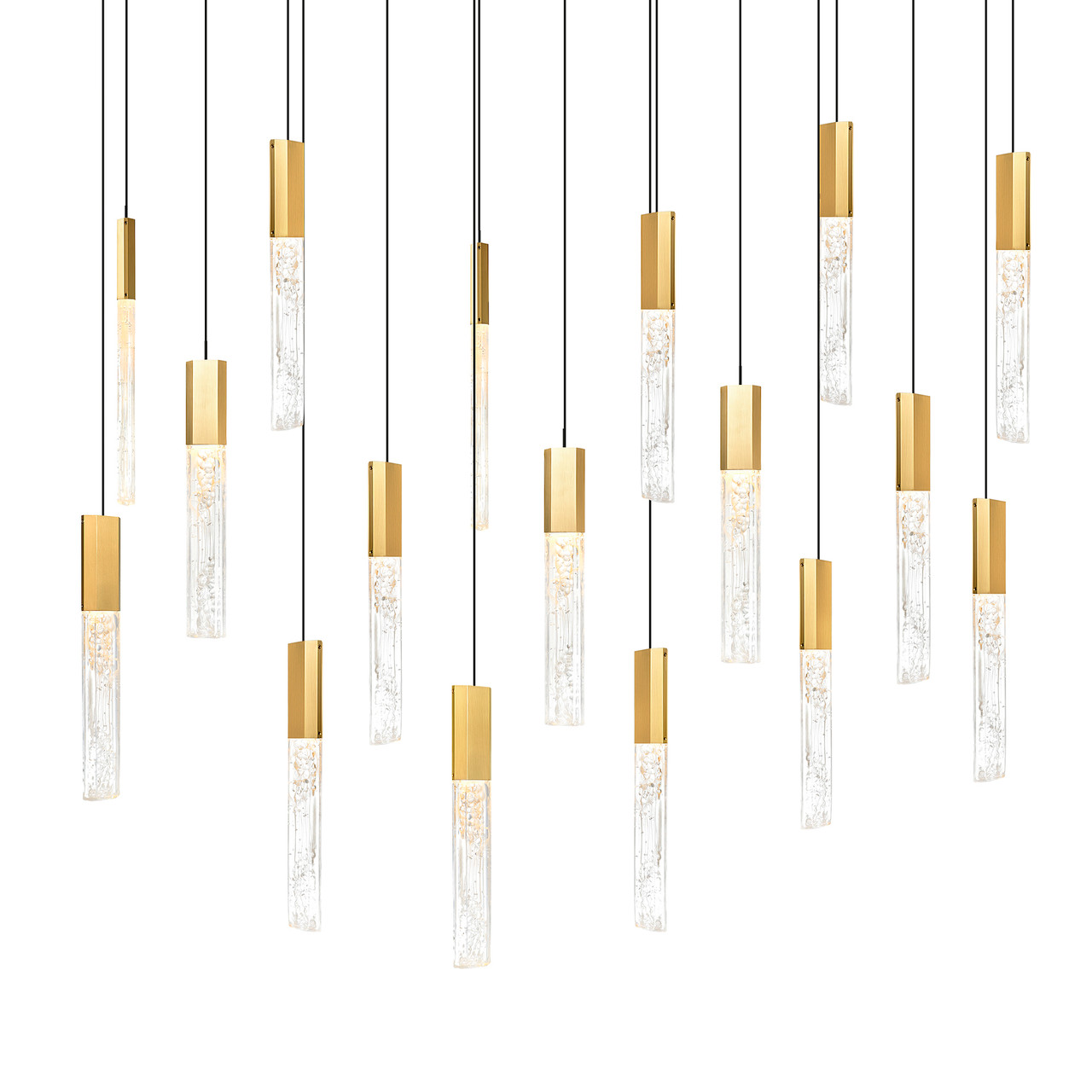 CWI LIGHTING 1589P48-17-624-RC Greta Integrated LED Brass Chandelier