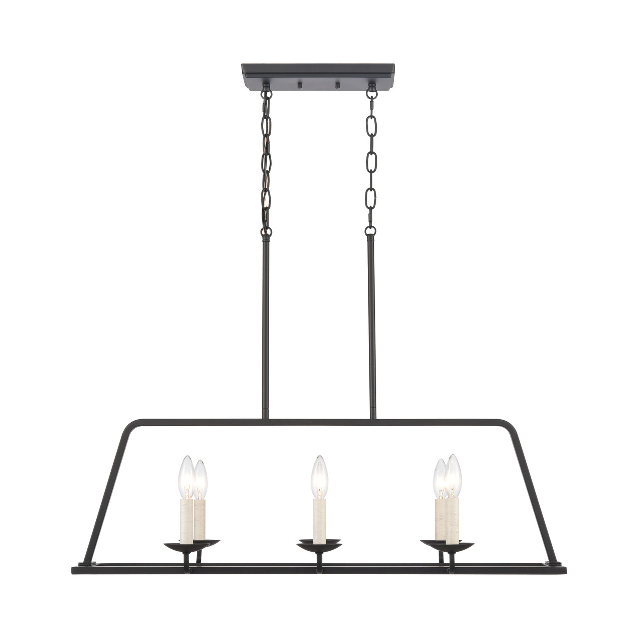 ELK HOME 90251/6 Ellisville 34'' Wide 6-Light Chandelier - Matte Black