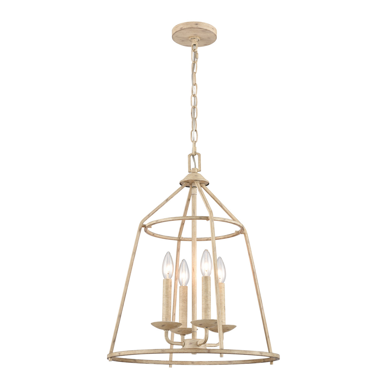 ELK HOME 90260/4 Ellisville 17.25'' Wide 4-Light Chandelier - Antique Cream