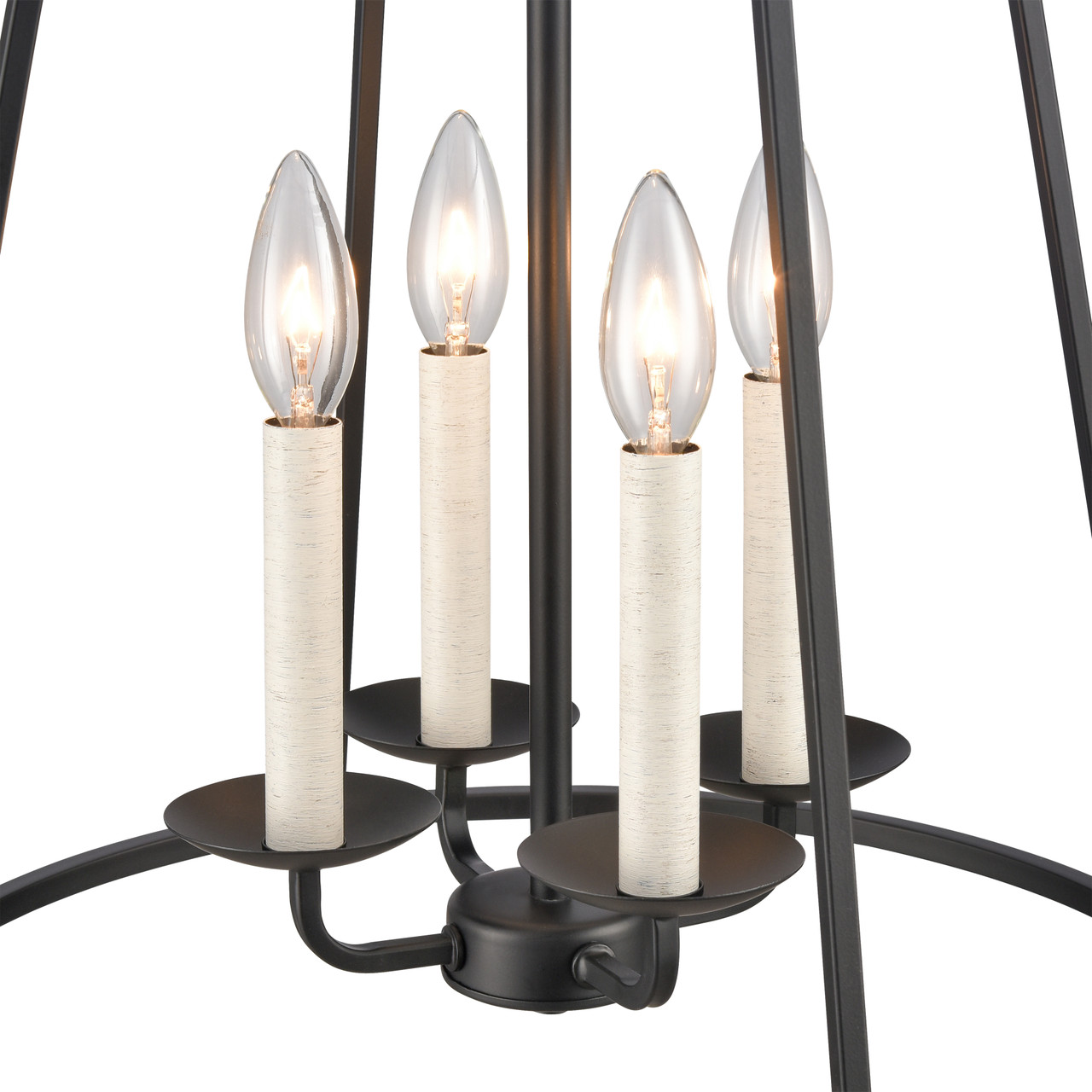 ELK HOME 90250/4 Ellisville 17.25'' Wide 4-Light Chandelier - Matte Black