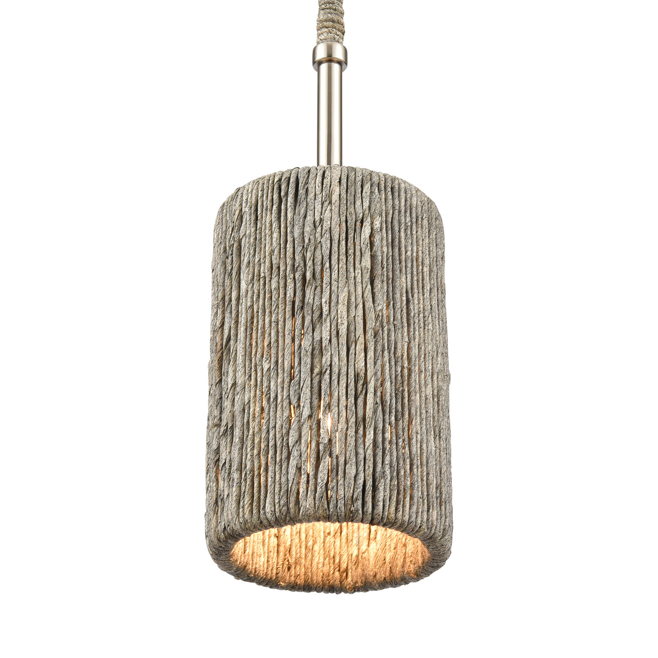 ELK HOME 32475/1 Abaca 5.25'' Wide 1-Light Mini Pendant - Polished Nickel