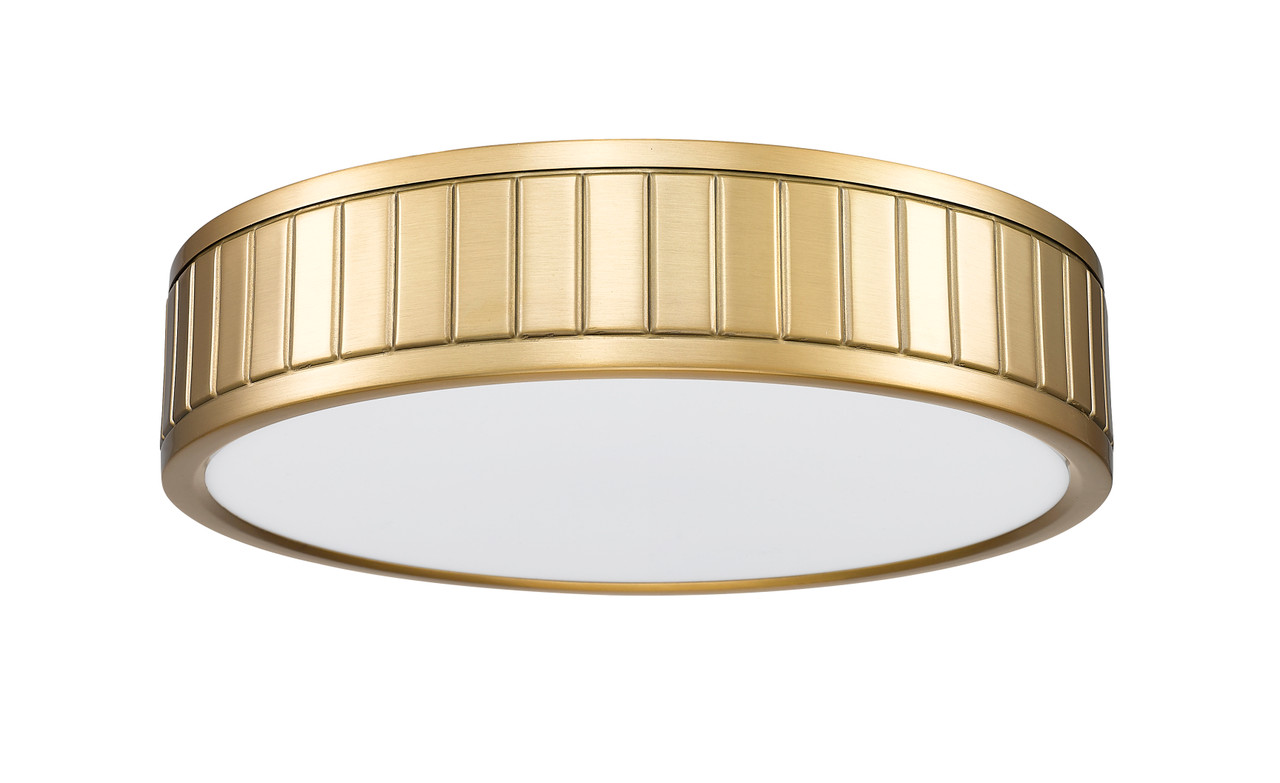 Z-LITE 1005F12-MGLD-LED 1 Light Flush Mount, Modern Gold