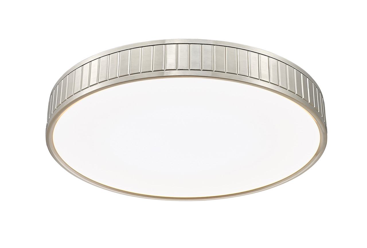 Z-LITE 1005F20-BN-LED 1 Light Flush Mount, Brushed Nickel