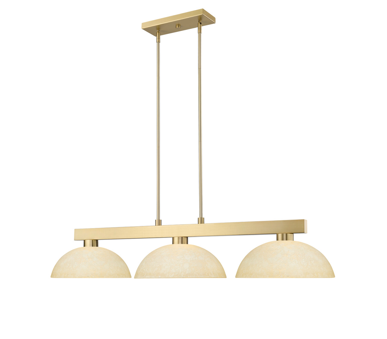 Z-LITE 152MGLD-DGM14 3 Light Billiard, Modern Gold