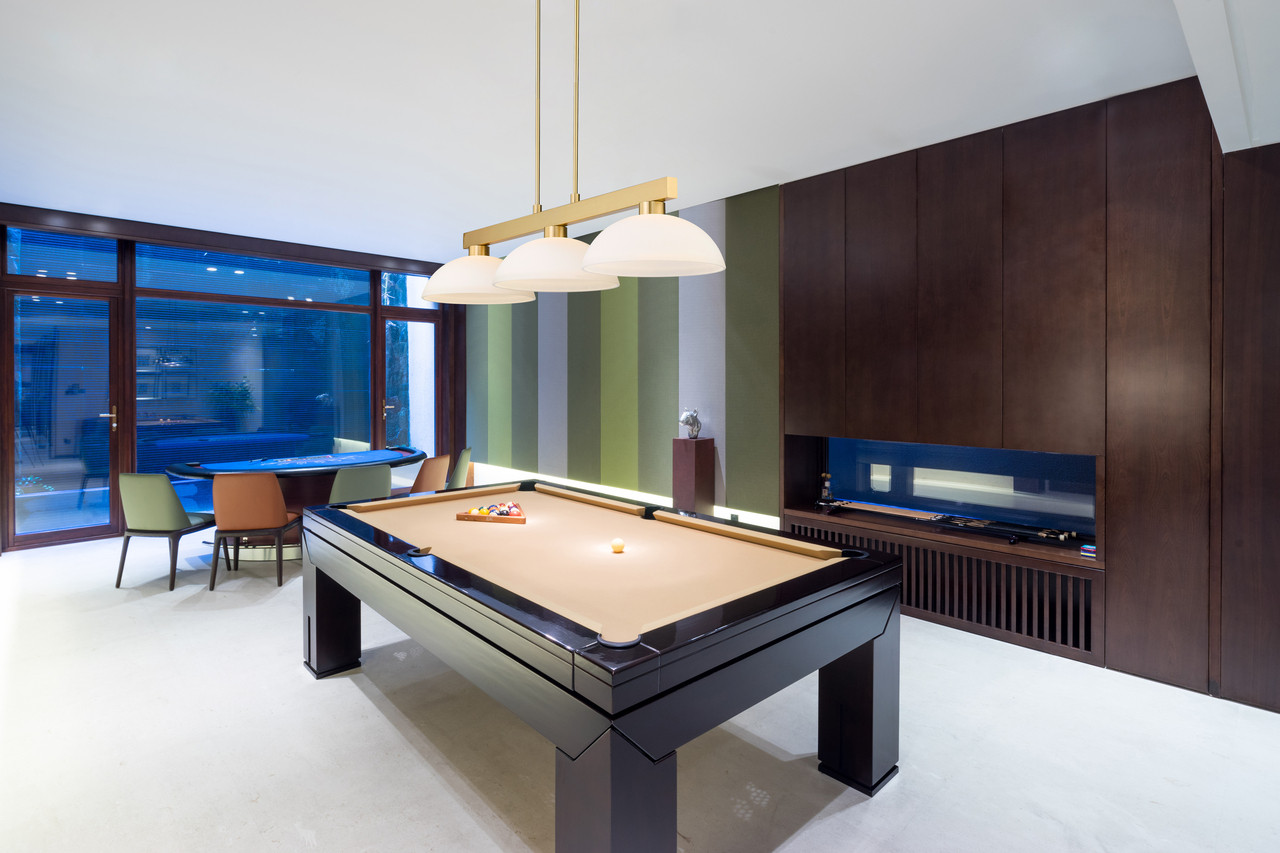 Z-LITE 152MGLD-DMO14 3 Light Billiard, Modern Gold