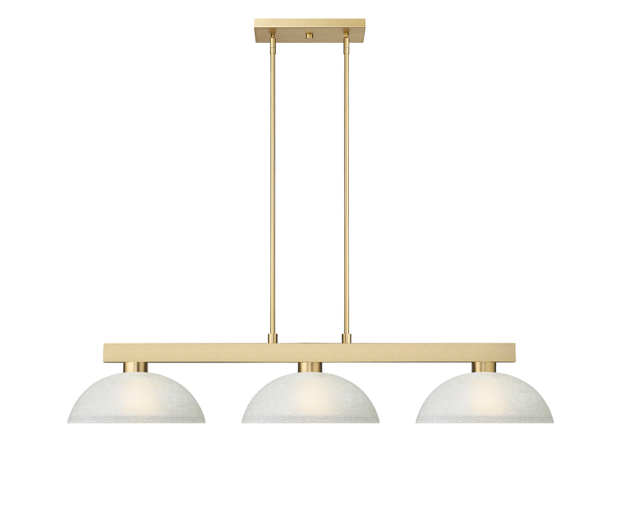 Z-LITE 152MGLD-DWL14 3 Light Billiard, Modern Gold