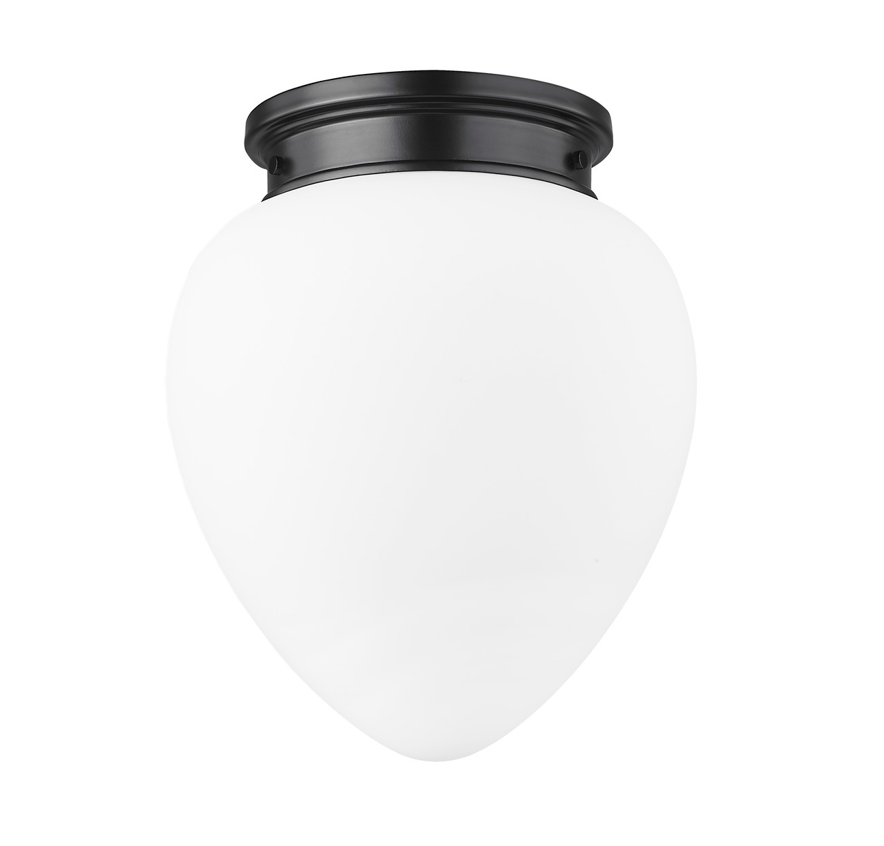 Z-LITE 1945F12-MB 1 Light Flush Mount, Matte Black