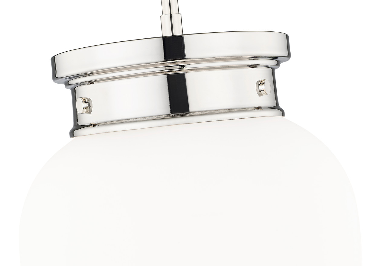 Z-LITE 1945P9-PN 1 Light Pendant, Polished Nickel