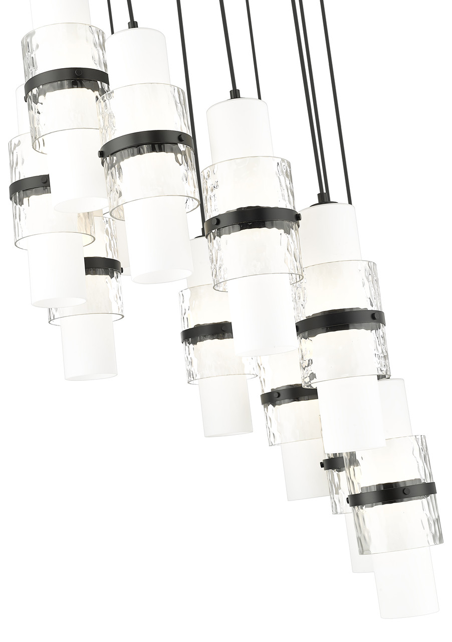 Z-LITE 1946P-11R-MB 11 Light Chandelier, Matte Black