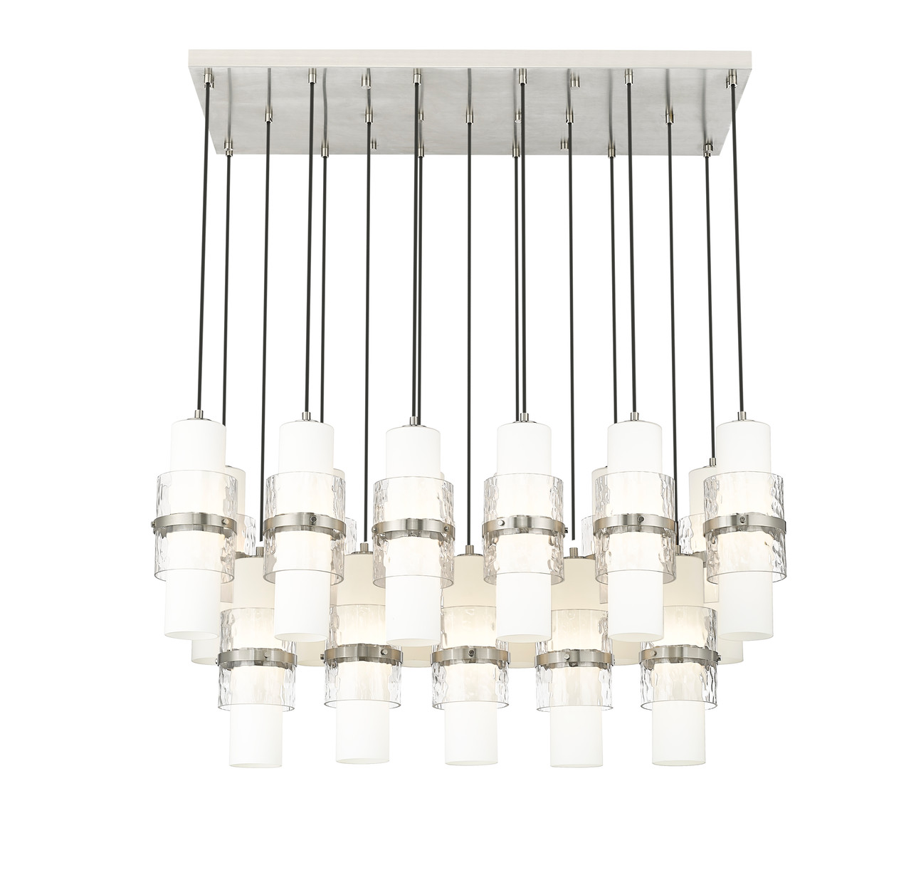 Z-LITE 1946P-17L-BN 17 Light Linear Chandelier, Brushed Nickel