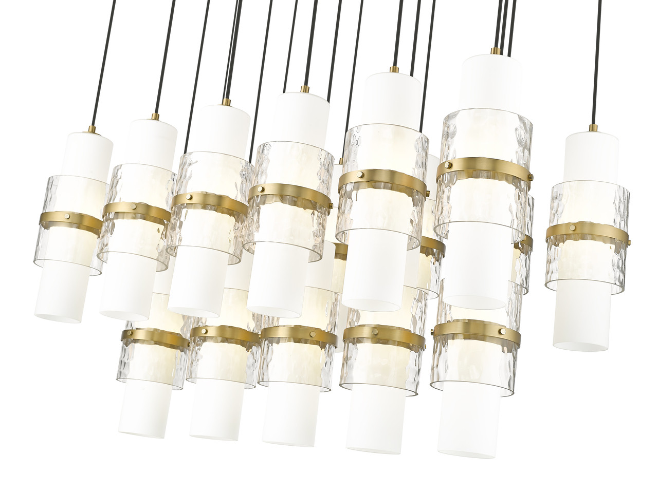 Z-LITE 1946P-17L-MGLD 17 Light Linear Chandelier, Modern Gold