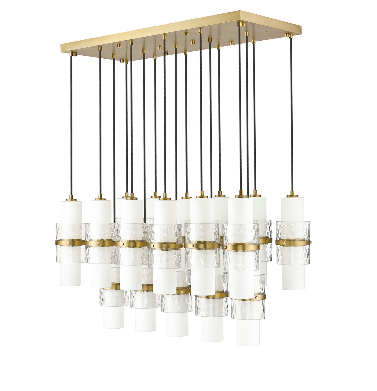 Z-LITE 1946P-17L-MGLD 17 Light Linear Chandelier, Modern Gold