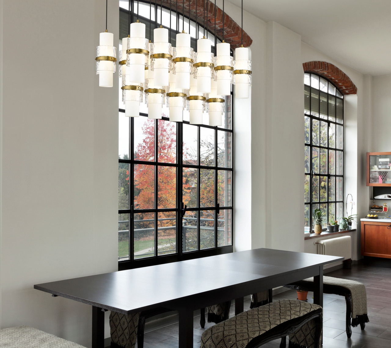 Z-LITE 1946P-17L-MGLD 17 Light Linear Chandelier, Modern Gold