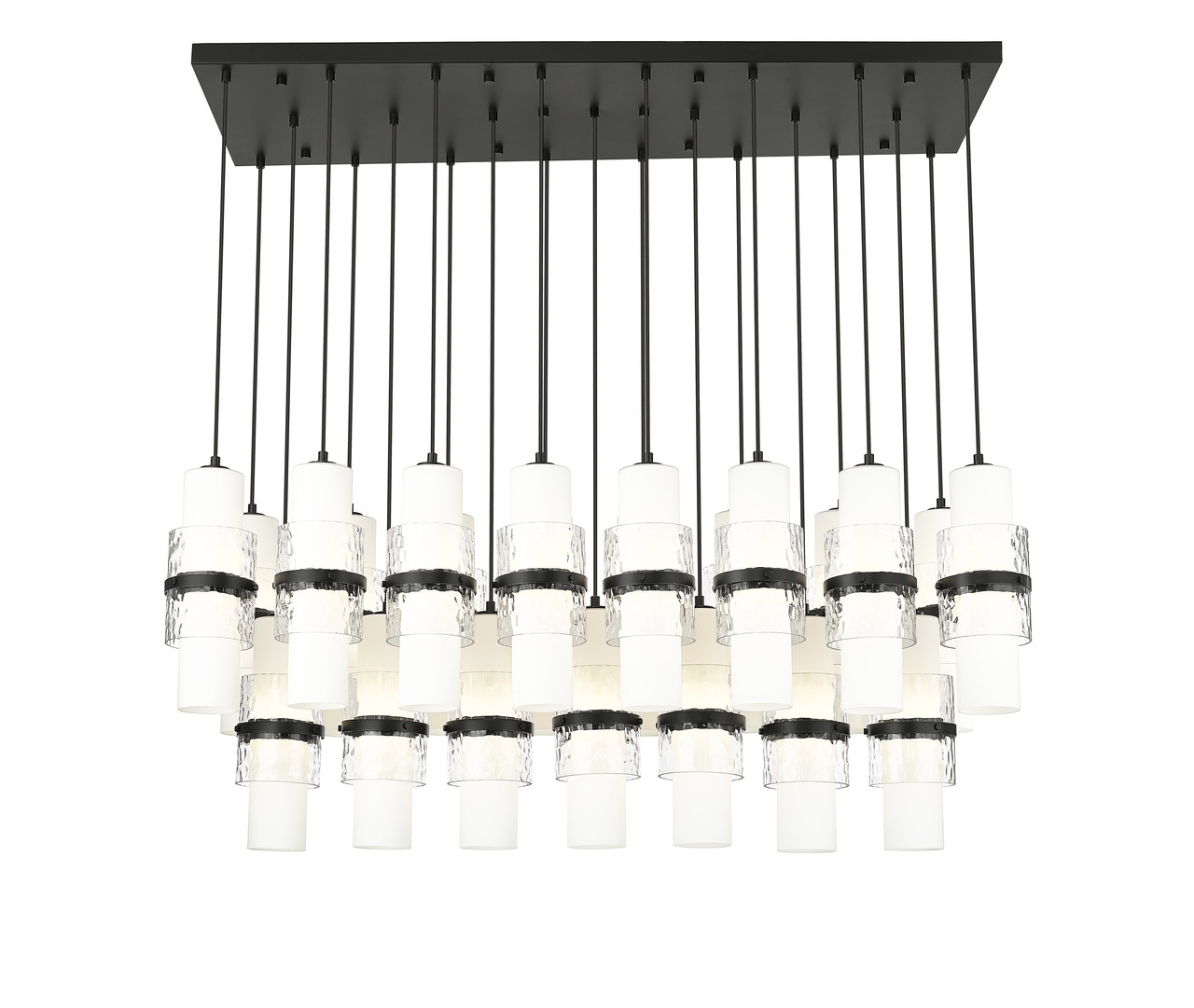 Z-LITE 1946P-23L-MB 23 Light Linear Chandelier, Matte Black