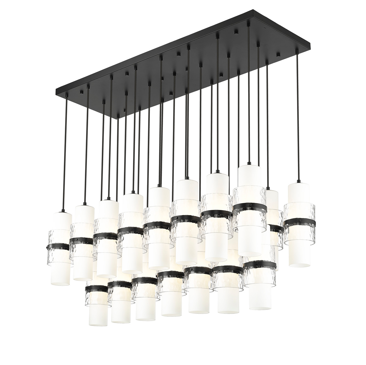 Z-LITE 1946P-23L-MB 23 Light Linear Chandelier, Matte Black