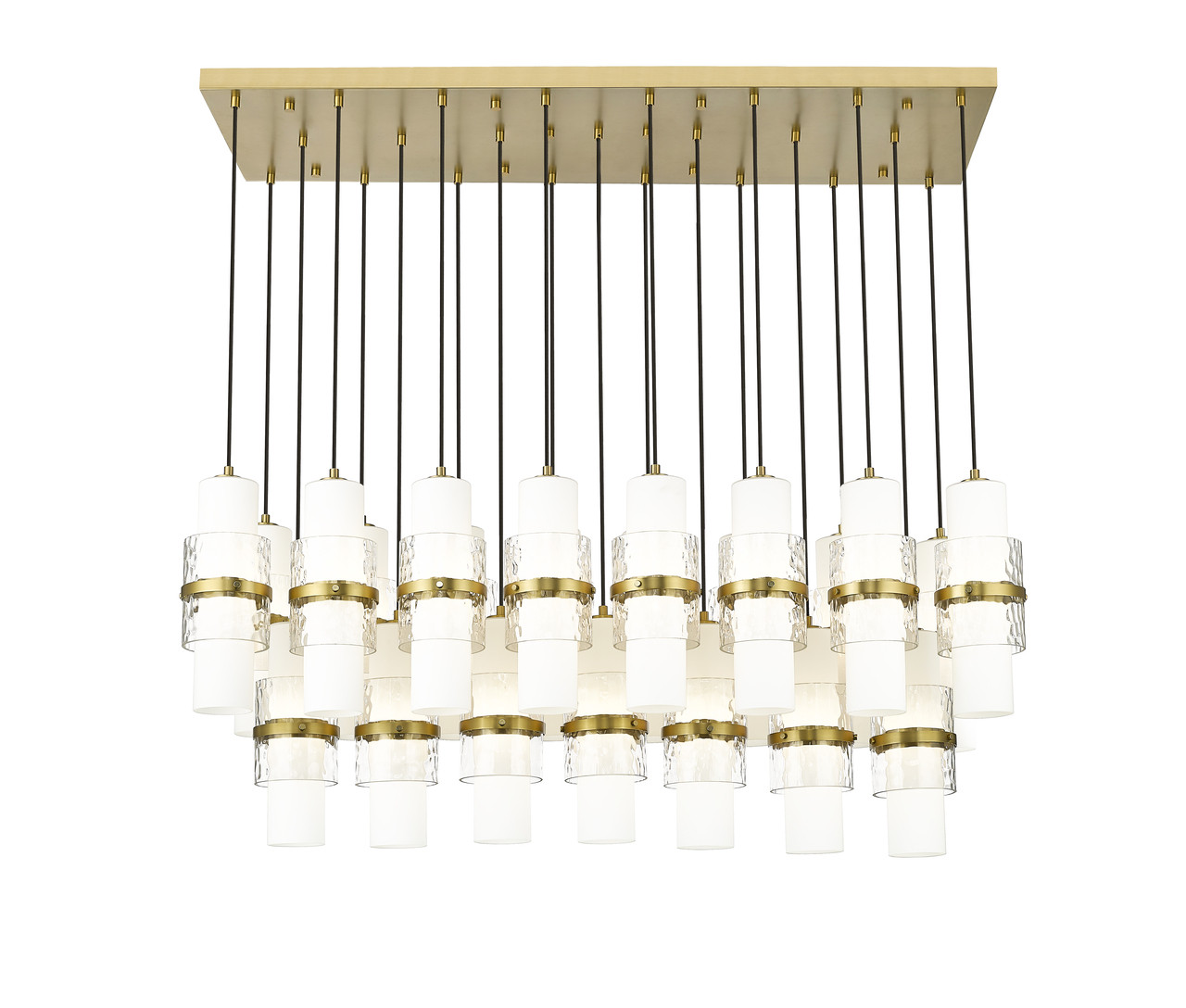 Z-LITE 1946P-23L-MGLD 23 Light Linear Chandelier, Modern Gold