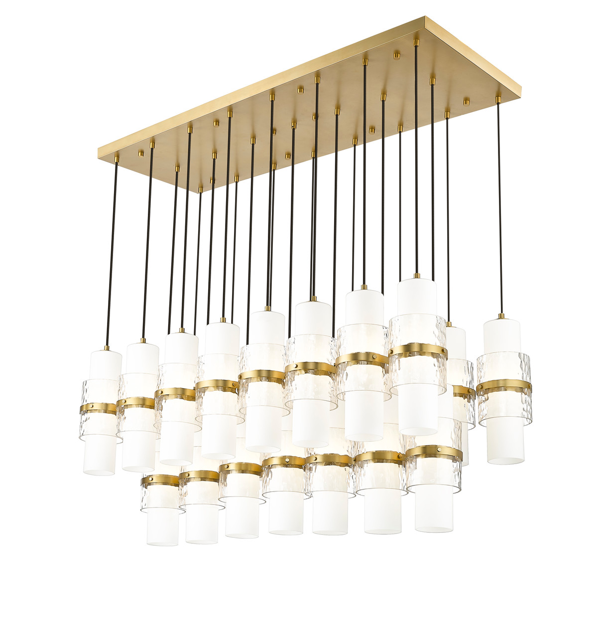 Z-LITE 1946P-23L-MGLD 23 Light Linear Chandelier, Modern Gold