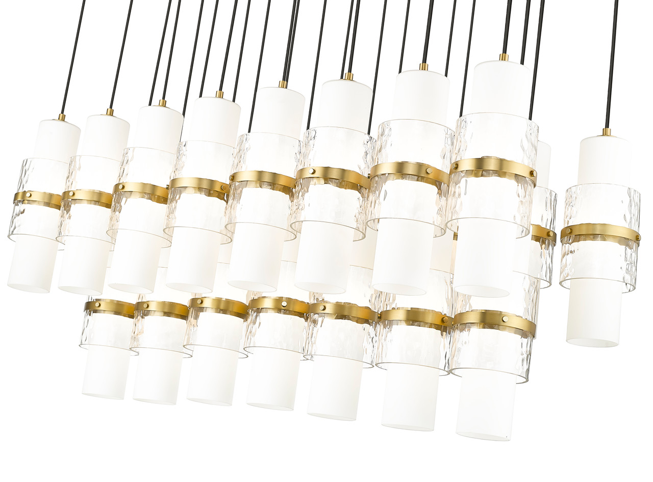 Z-LITE 1946P-23L-MGLD 23 Light Linear Chandelier, Modern Gold