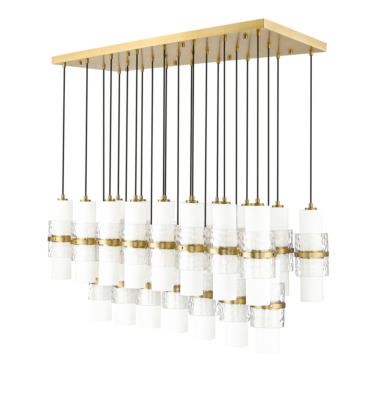Z-LITE 1946P-23L-MGLD 23 Light Linear Chandelier, Modern Gold