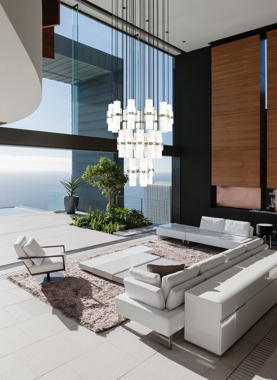 Z-LITE 1946P-27R-BN 27 Light Chandelier, Brushed Nickel