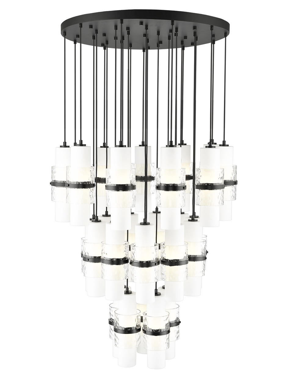 Z-LITE 1946P-27R-MB 27 Light Chandelier, Matte Black
