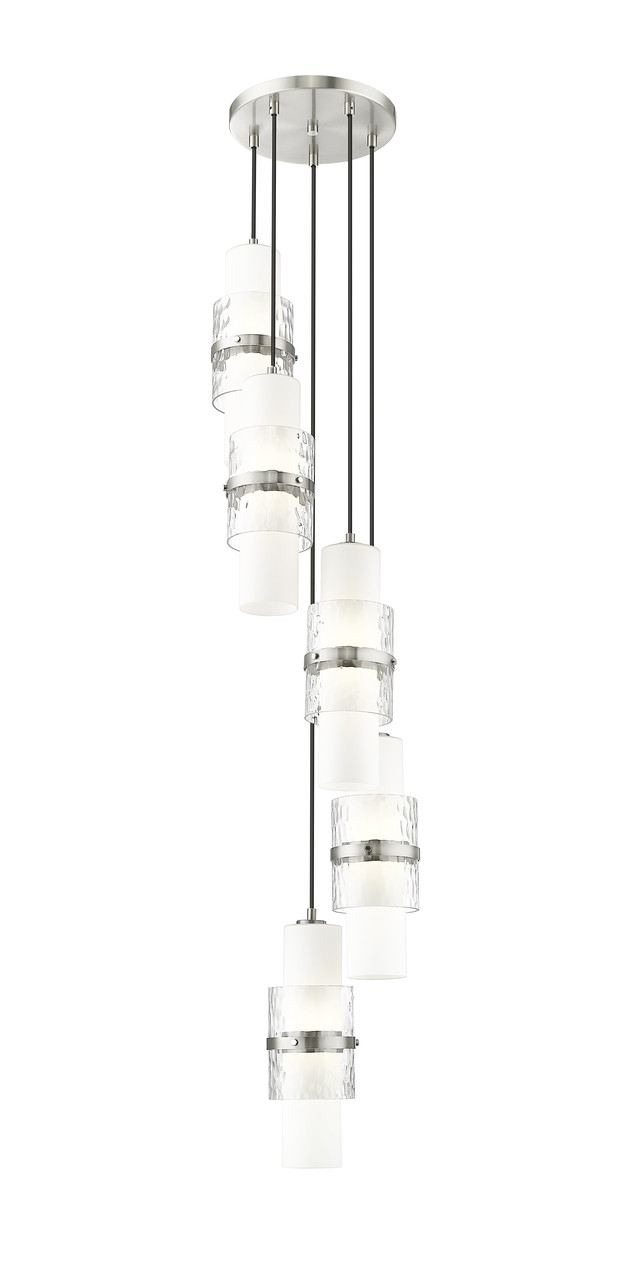 Z-LITE 1946P-5R-BN 5 Light Chandelier, Brushed Nickel