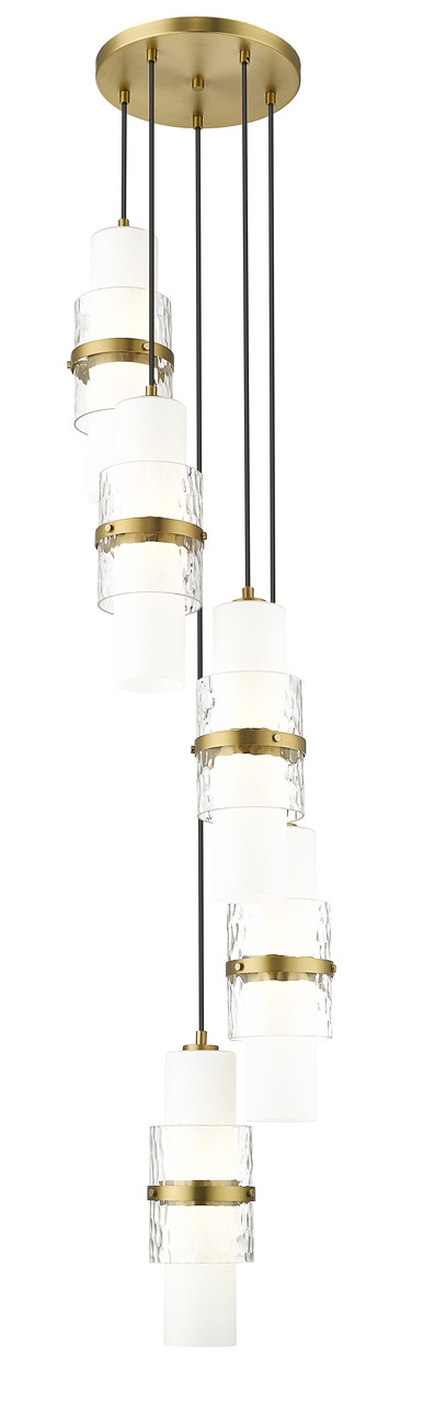Z-LITE 1946P-5R-MGLD 5 Light Chandelier, Modern Gold