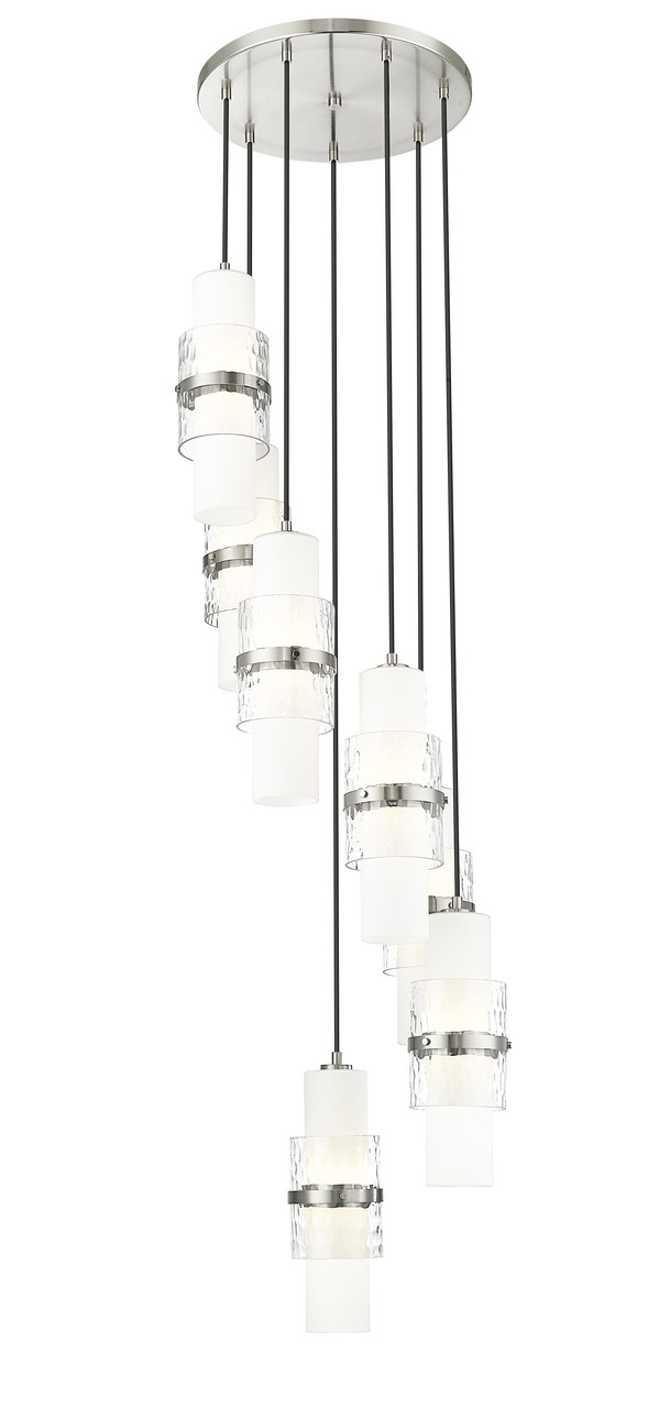 Z-LITE 1946P-7R-BN 7 Light Chandelier, Brushed Nickel