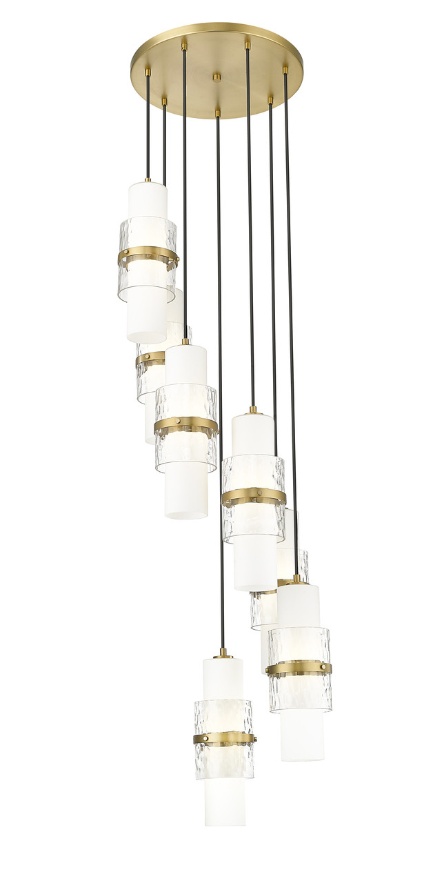 Z-LITE 1946P-7R-MGLD 7 Light Chandelier, Modern Gold