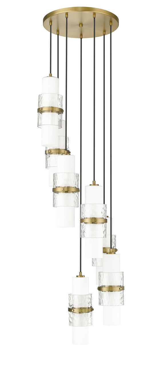 Z-LITE 1946P-7R-MGLD 7 Light Chandelier, Modern Gold