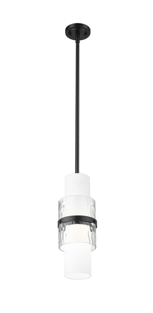 Z-LITE 1946P-ROD-MB 1 Light Pendant, Matte Black