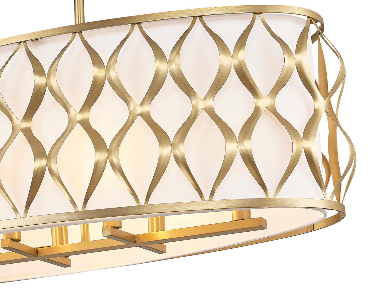 Z-LITE 1948-42L-MGLD 10 Light Linear Chandelier, Modern Gold