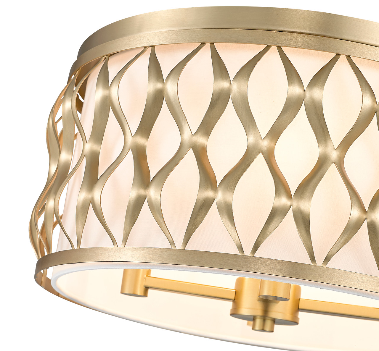 Z-LITE 1948F16-MGLD 4 Light Flush mount, Modern Gold