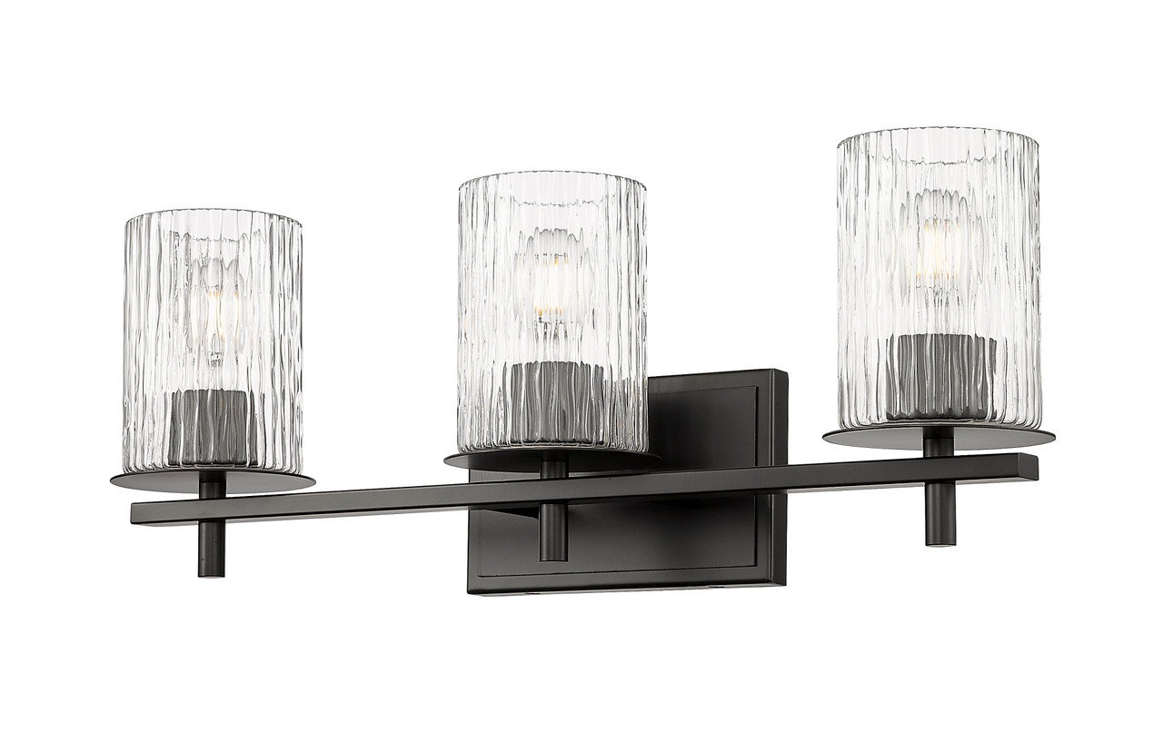 Z-LITE 1949-3V-MB 3 Light Vanity, Matte Black