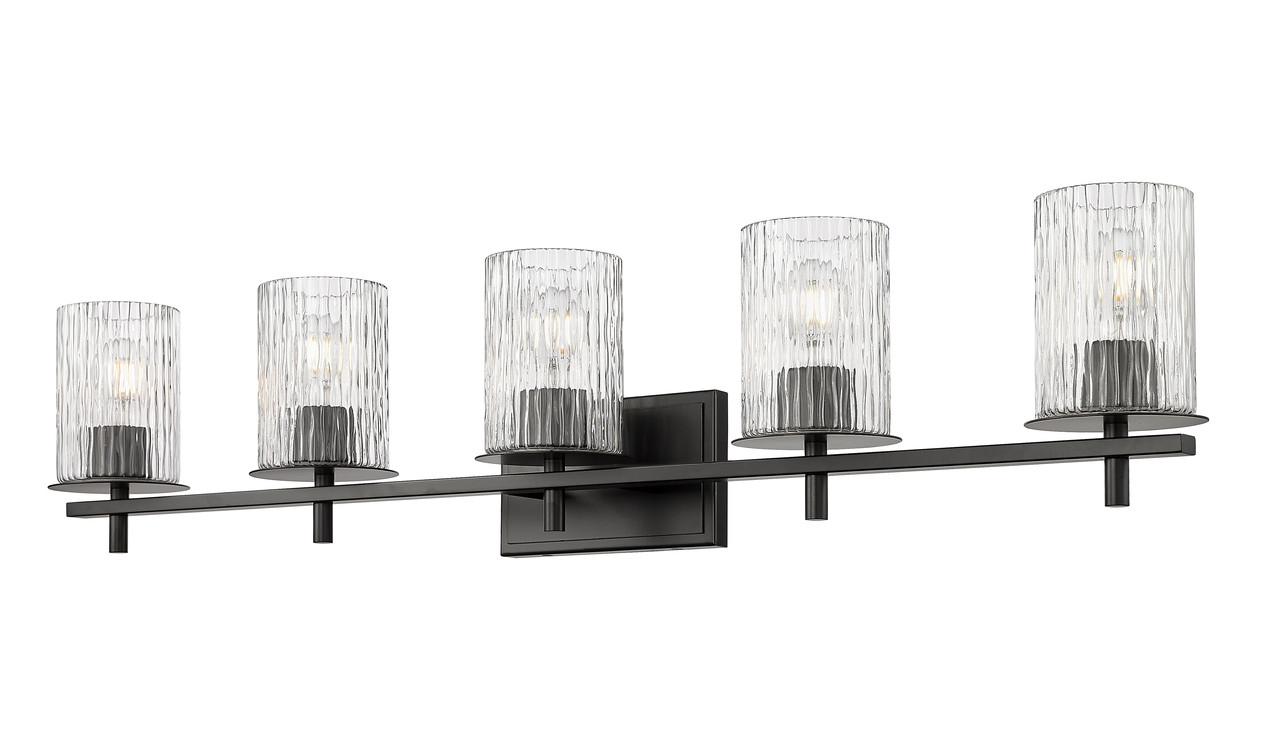 Z-LITE 1949-5V-MB 5 Light Vanity, Matte Black