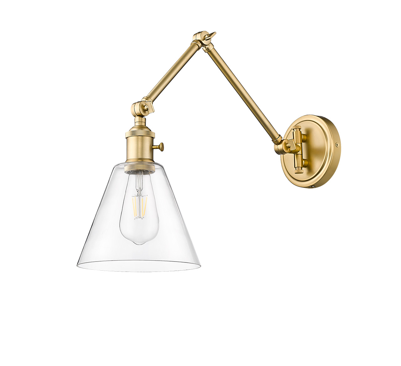 Z-LITE 348S-MGLD 1 Light Wall Sconce, Modern Gold