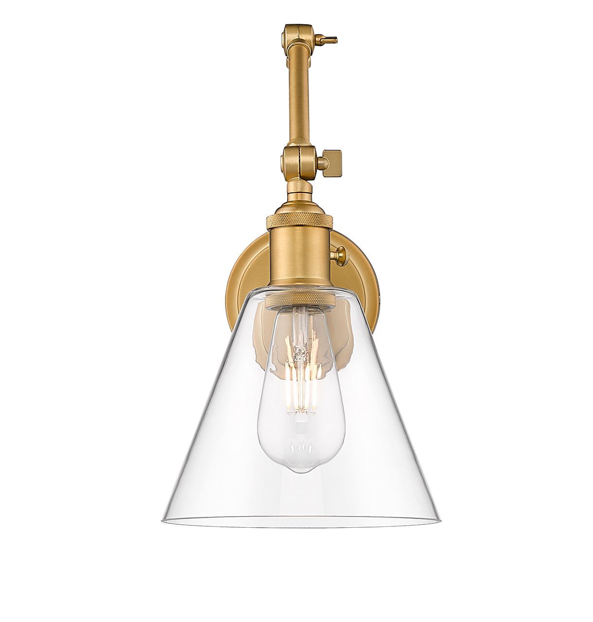 Z-LITE 348S-RB 1 Light Wall Sconce, Rubbed Brass