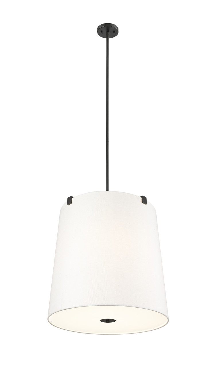 Z-LITE 3501P24-MB 6 Light Pendant, Matte Black