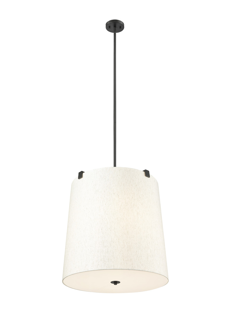 Z-LITE 3502P24-MB 6 Light Pendant, Matte Black