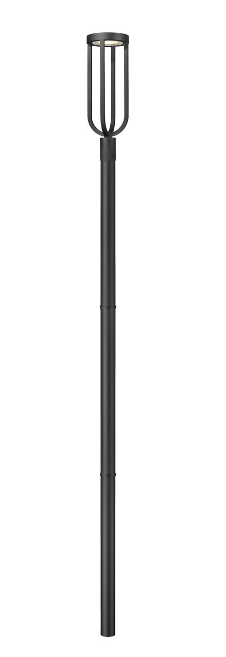 Z-LITE 5005PHB-5009P96-BK-L 1 Light Outdoor Post Mounted Fixture, Sand Black