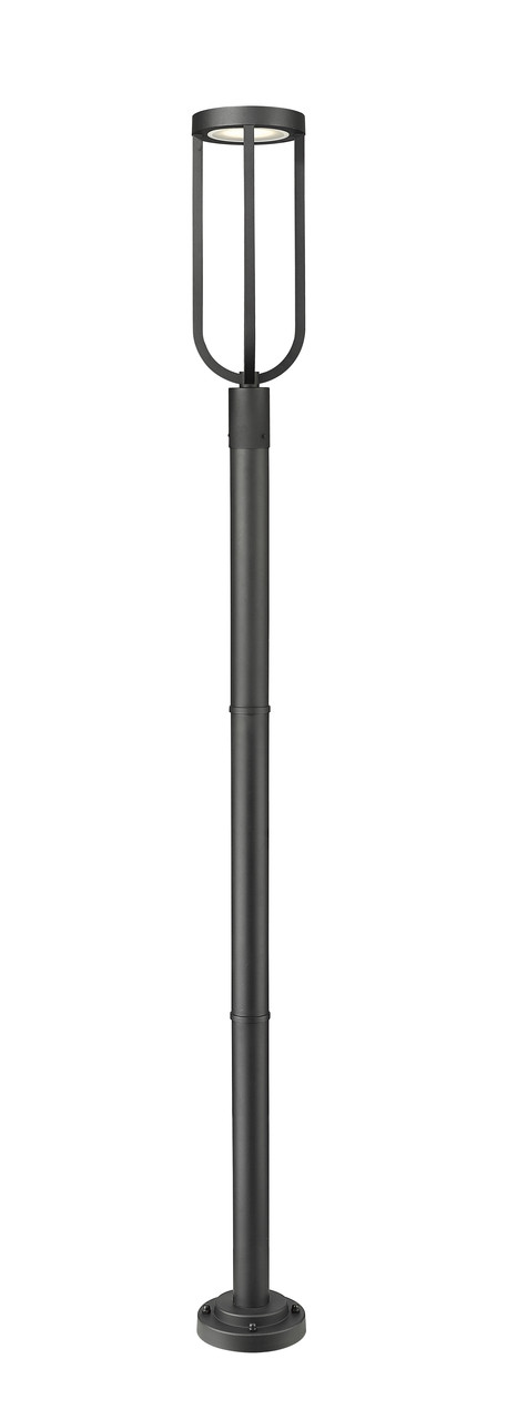 Z-LITE 5005PHB-567P-BK-LED 1 Light Outdoor Post Mounted Fixture, Sand Black