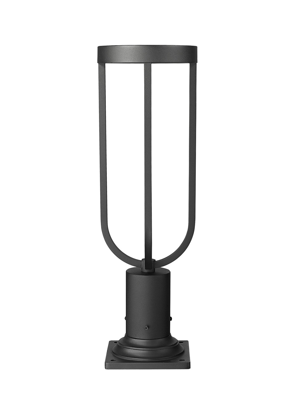 Z-LITE 5005PHM-533PM-BK-LED 1 Light Outdoor Pier Mounted Fixture, Sand Black