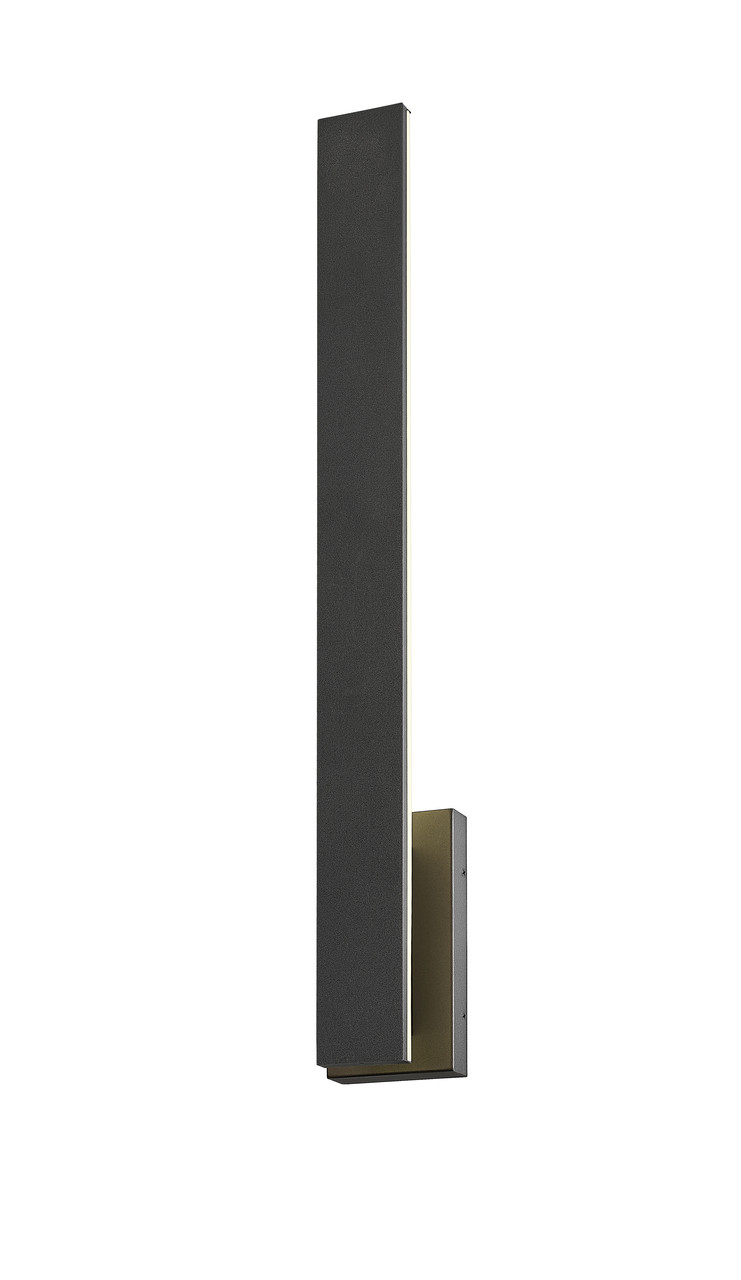 Z-LITE 5007-36BK-LED 2 Light Outdoor Wall Light, Sand Black