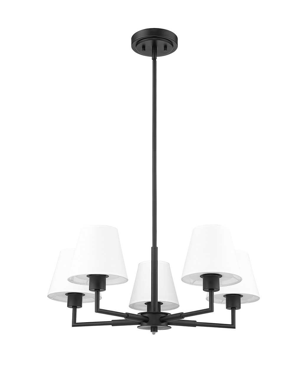 Z-LITE 744-26R-MB 5 Light Chandelier, Matte Black