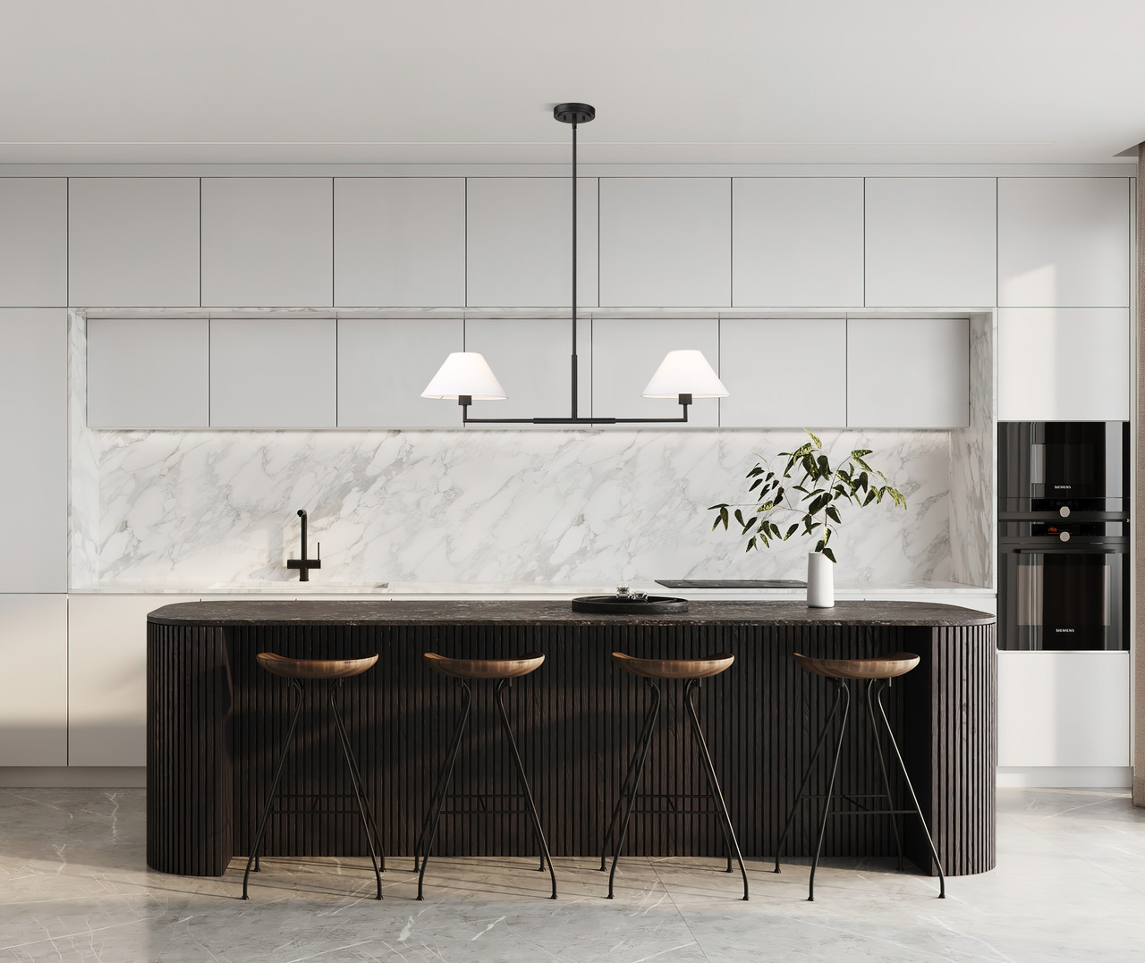 Z-LITE 744-42L-MB 2 Light Chandelier, Matte Black