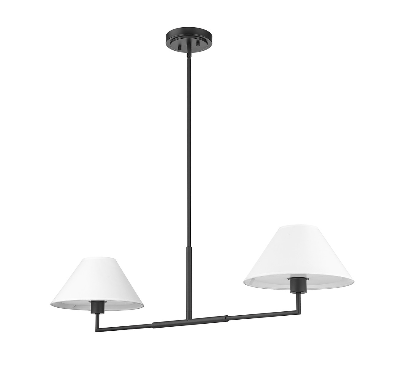 Z-LITE 744-42L-MB 2 Light Chandelier, Matte Black
